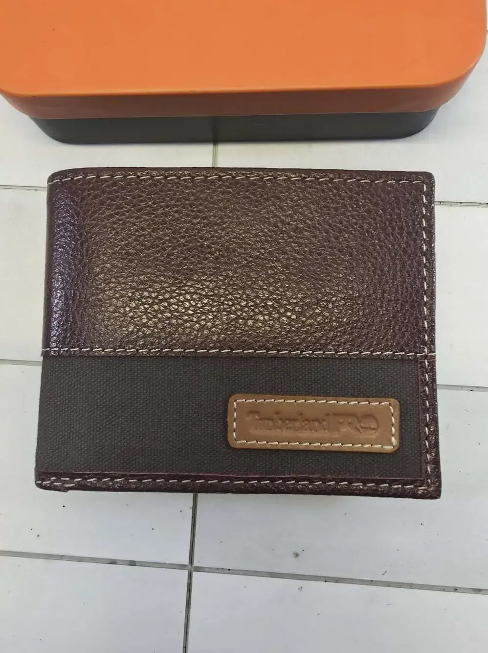Timberland Pro Black RFID Blocking Trifold Wallet for Men with Logo Accent